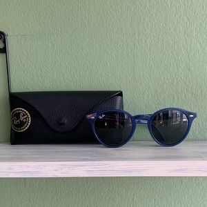 Authentic Ray-Ban Blue Acetate Keyhole Sunglasses